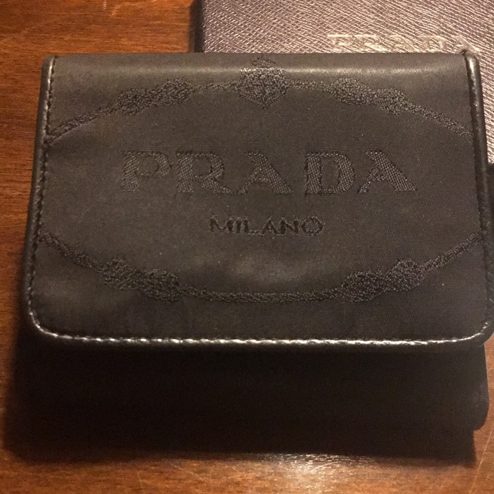 Prada Nylon Jacquard+ Nero wallet